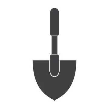 Mini Shovel Vector Icon Stock Illustration