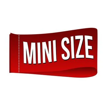 Mini size label or price tag Stock Illustration