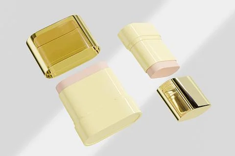Mini size Rotating Sunscreen Stick mockup, twist up tube cosmetic packaging Illustrazione stock