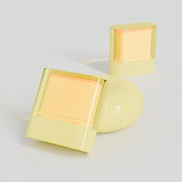 Mini size Rotating Sunscreen Stick mockup, twist up tube cosmetic packaging Illustrazione stock