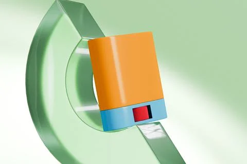 Mini-size Sunscreen Stick mockup, twist up tube cosmetic stick packaging Illustrazione stock