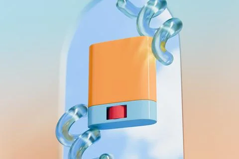 Mini-size Sunscreen Stick mockup, twist up tube cosmetic stick packaging Stock Illustration