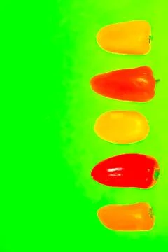 Mini size sweet pepper Stock Photos