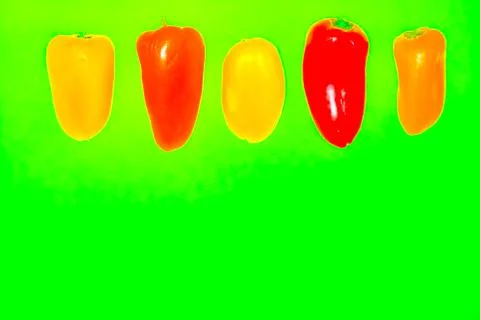 Mini size sweet pepper Stock Photos