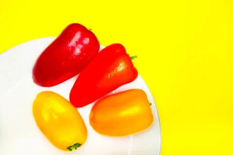Mini size sweet pepper Stock Photos