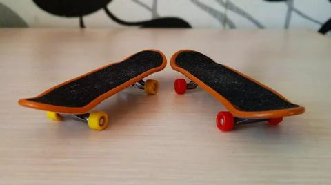 Mini skates, model skateboards Stock Photos