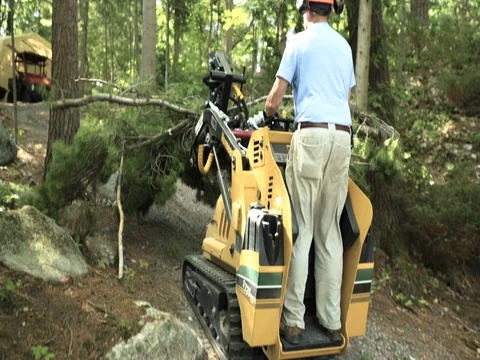 Mini skid steer Stock Footage 74834661