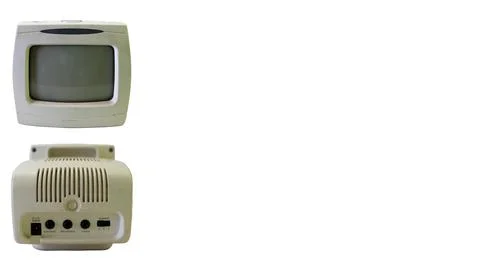 Mini small tube television to function as a surveillance camera - Foto stock