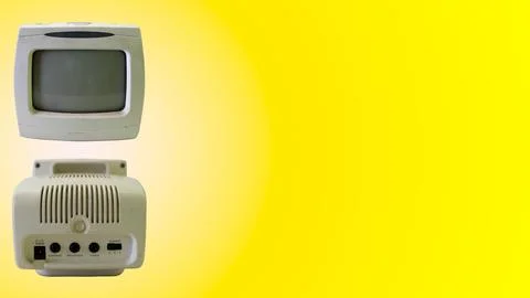 Mini small tube television to function as a surveillance camera - Stock Photos