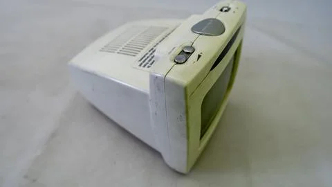 Mini small tube television to function as a surveillance camera - Stock Photos