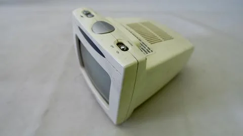 Mini small tube television to function as a surveillance camera - Foto stock