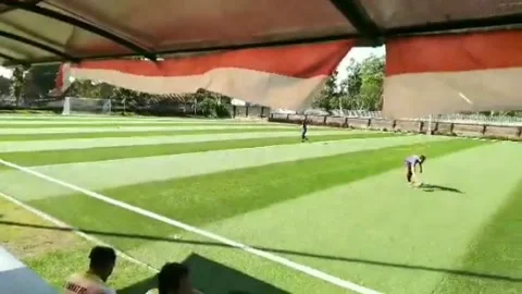 Mini soccer stadium Stock Footage 212390526