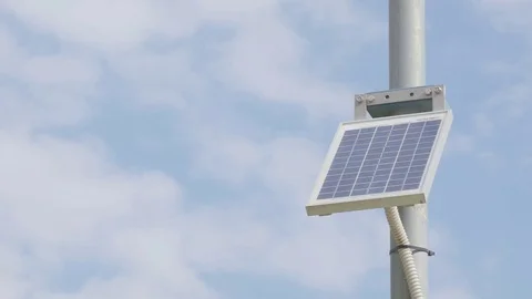Mini Solar photovoltaic Panel Video stock 74059870