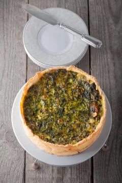 Mini Spinach Quiche Stock Photos