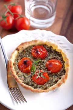 Mini Spinach Quiche Stock Photos