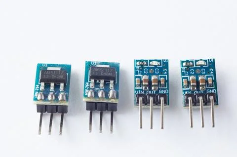 Mini step-down power supply module Stock Photos