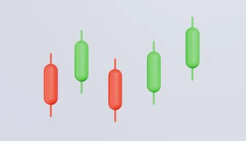 Mini stock market graph soaring, trading charts, stock market rising Stock Illustration
