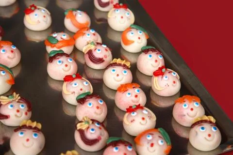 Mini sweet faces Stock Photos