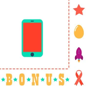 Mini tablet computer symbol Stock Illustration