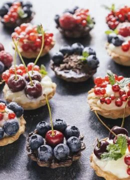 Mini tarts Stock Photos