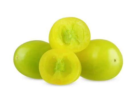 MIni tomato vegetable isolated on white background. Stock Photos