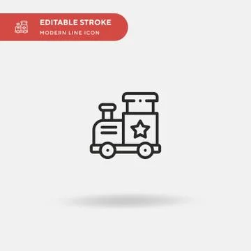 Mini Train Simple vector icon. Illustration symbol design template for web mo Illustrazione stock