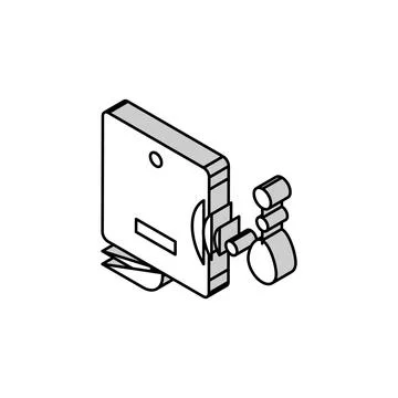 Mini trinket with rfid chip isometric icon vector illustration Stock-Illustration