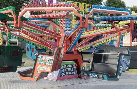 A "Mini Trooper" ride or a "Mini Paratrooper" ride. Stock Photos
