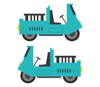 Mini truck icon illustrated in vector on white background Stock Illustration