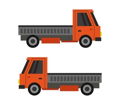 Mini truck icon illustrated in vector on white background Stock Illustration