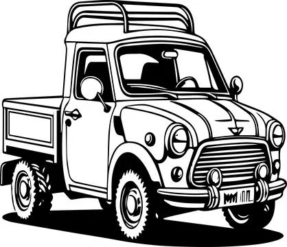 Mini truck 库存插图