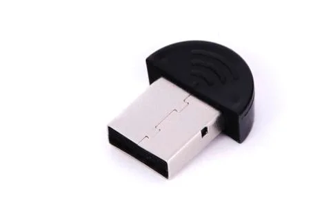 Mini USB Adapter wifi Wireless Dongle on white background flash isolated Stock Photos