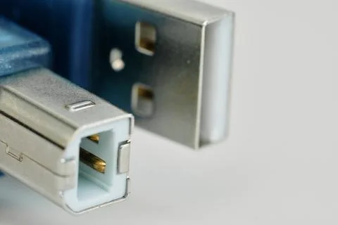 Mini usb isolated on white background Stock Photos