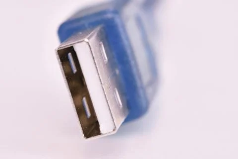 Mini usb isolated on white background Fotos de archivo