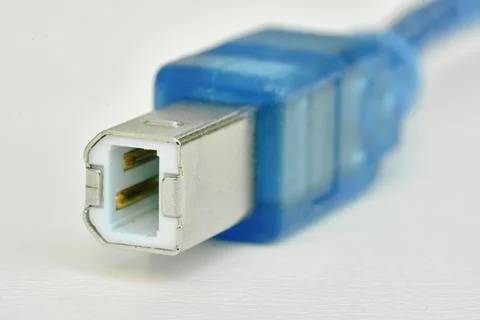 Mini usb isolated on white background Foto stock