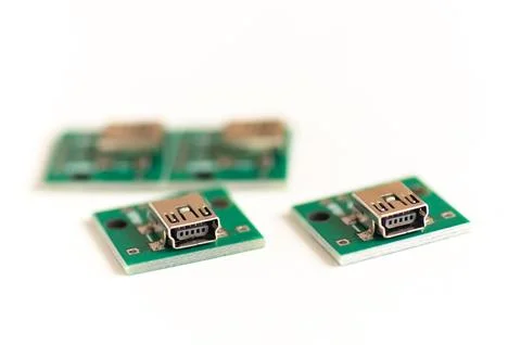 Mini usb isolated on white background Stock Photos