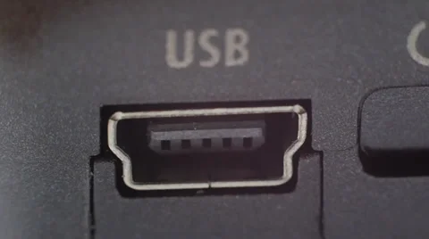 Mini USB port - macro Stock Footage 36240162