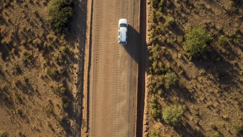 Mini-van On Dirt Road Stock Footage 119222147