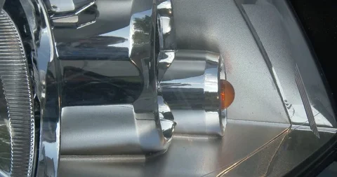 Mini Van Hazard Light Blinking - Amber Bulb Stock Footage 95185740