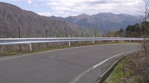 Mini van in Japanese mountains Stock Footage 82324190