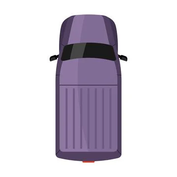 Mini van top view vector illustration Stock Illustration