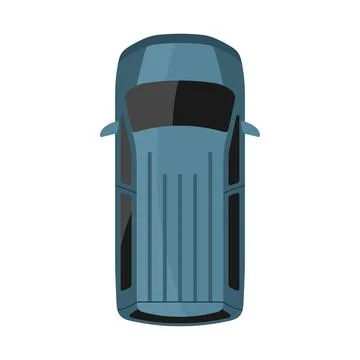 Mini van top view vector illustration Stock-Illustration