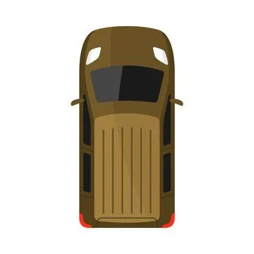 Mini van top view vector illustration Stock Illustration