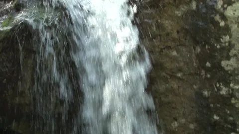 Mini waterfall in the forest Stock Footage 140915167
