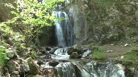 Mini waterfall in the forest Stock Footage 140915241