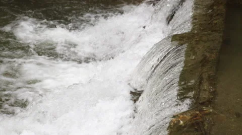 Mini waterfall in river course 02 스톡 동영상 53044440