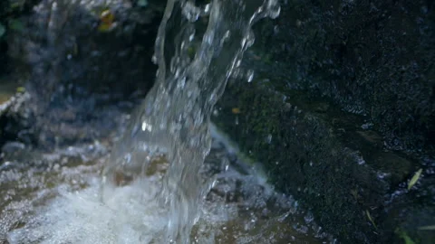 Mini waterfall. slow motion Stock Footage 133684777