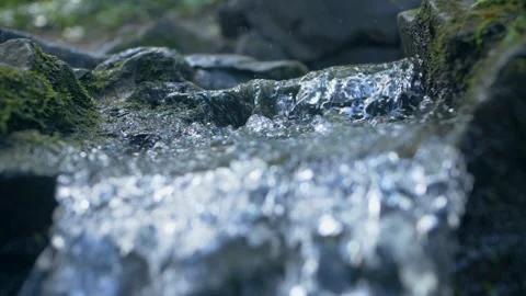 Mini waterfall. slow motion Stock Footage 133685785