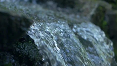 Mini waterfall. slow motion Stock Footage