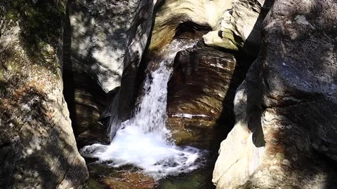 Mini waterfall Stream in Vermont Stock Footage 156020088